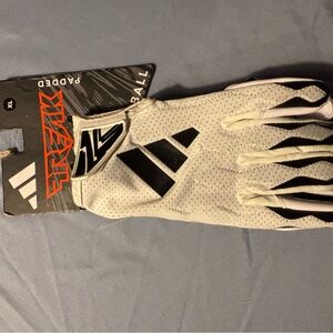 Adidas Freak Black and White padded football gloves XL